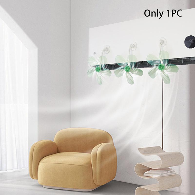 3Pcs Wall Mounted Conditioning Guide Fan Plastic Adjustable Suction Cup Air Conditioning Ventilator Windmill Shaped