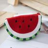 Funny Watermelon Coin Purse Cute Soft Fruit Shaped Zipper Wallet Small Portable Earphone Storage Pouch for Girls Outdoor Use