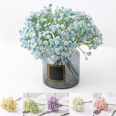 Fake Blue Silk Flowers Bouquet for Home Decor for Office Decoration