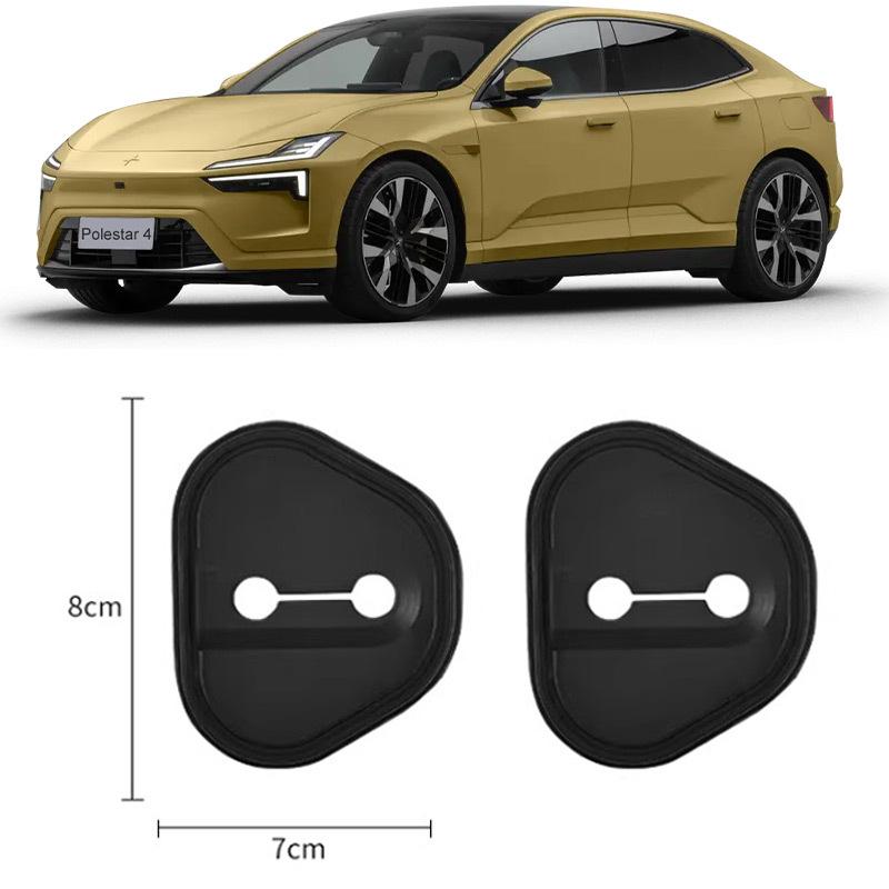 Für Polestar 4 Autotürschlossabdeckung Riegelabdeckung Silikon Stoßdämpfer Schutzabdeckung Polestar4 polestar 4 POLESTAR 4