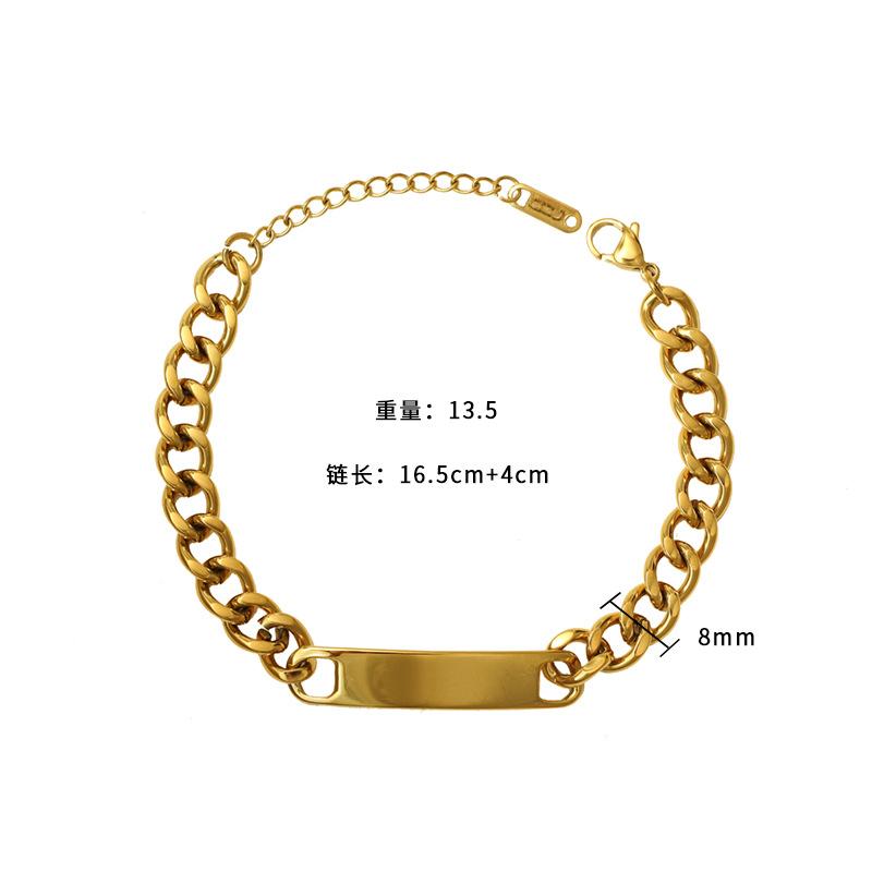 Special For Smooth Curved Brand Name Personalized Diy Lettering Couple Bracelet Personalized Inspirational Titanium Steel Bracelet Jewelry
