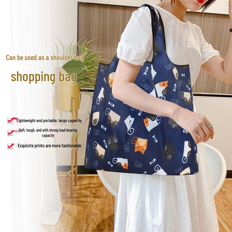 Geantă Tote Ecologică Pliabilă din Pânză Oxford - Mare, Portabilă, Impermeabilă pentru Cumpărături