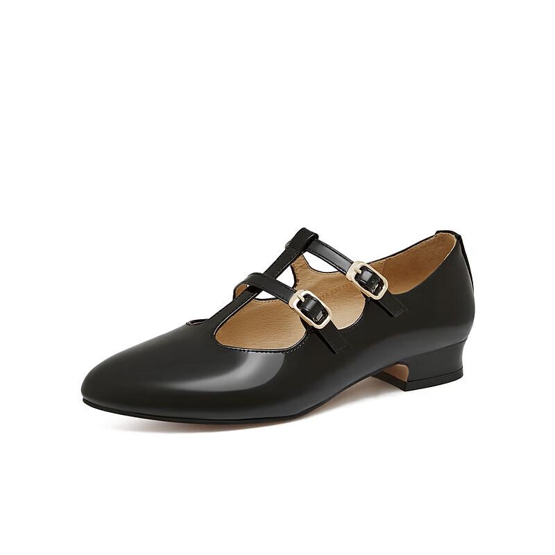 Tianmeiyi Retro Pointed Toe Mary Jane Flats 36