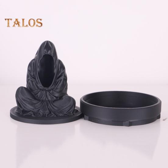 Meditation Dead LED Candlestick Mysterious Ghost Candle Holder for Halloween Home Desktop Decoration