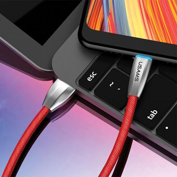 Usams Kabel Pleciony U-Light Usb-Cczerwony/Red 1,2M Tczsusb04 (Us-Sj184)