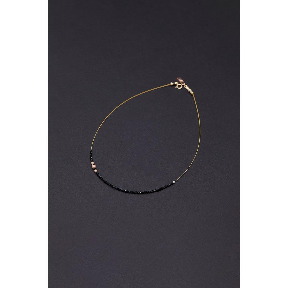 [Hazina] Invisible_2Mm Black Spinel Necklace