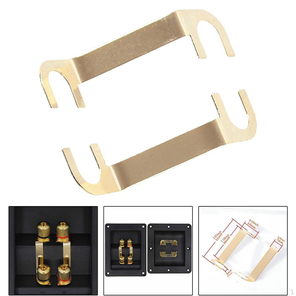 2 Pieces Speaker Wire Lugs Audio Wiring Connections Connectors for Terminal Cup Speakers