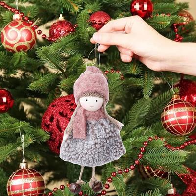 Dekoracja Anioł Pluszowy Aniołek Ozdoba Świąteczna Uroczy Wisiorek Na Zimowe Przyjęcie Drzwi Wnętrze Rodzinny Dom Świętowanie