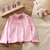 Kids' Velvet High Collar Long Sleeve Top for Autumn/Winter