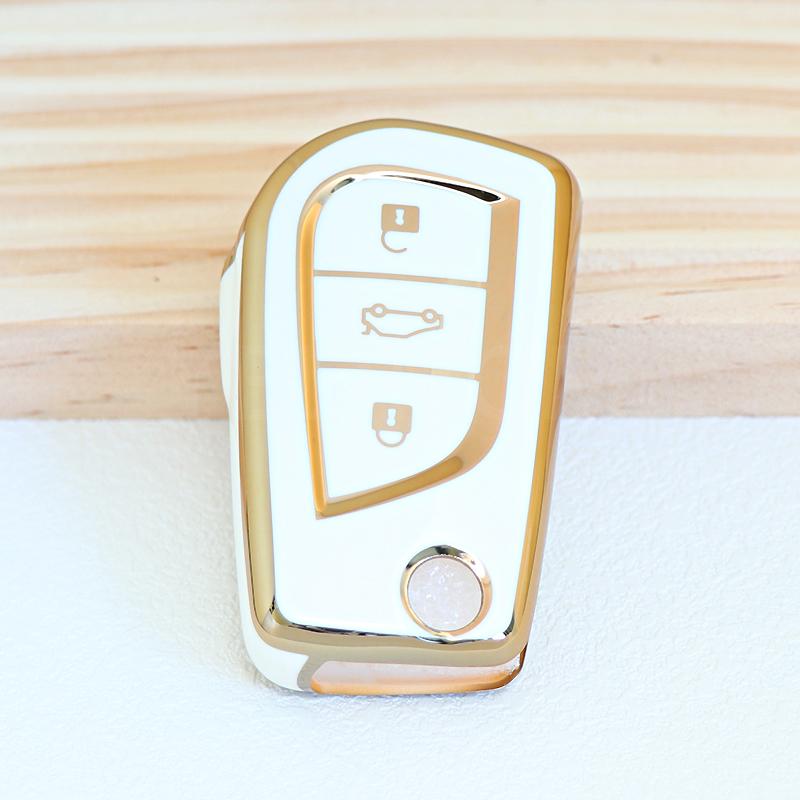 Car Key Fob Car Remote Cover Shell Case 2 3 4 Button For Toyota Hilux Corolla Highlander Rav 4 Yaris Camry Fortuner Protector