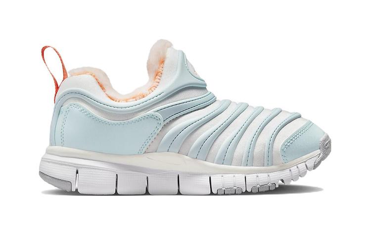 Nike Dynamo Free SE Fleece Lined Comfortable, Lightweight Low Top Kids Lifestyle Shoes Blue Gray Kids' FB7176-181