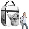 Sneaky Cat Insulated Lunch Bag for Women Kids Leakproof Food Boxes Thermal Lunch Box Tote