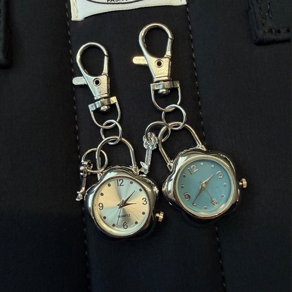 Vintage Look Steampunk Uhr Schlüsselanhänger Metall Paar Stil Schlüsselanhänger Taschenuhr Rucksack Anhänger