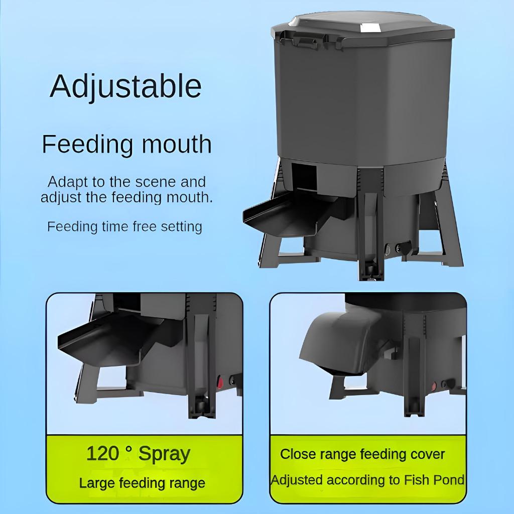 6L/12L Adjustable Timer Food Dispenser Pond Aquarium Outdoor Intelligent Feeding Machine Solar Energy Automatic Fish Feeder
