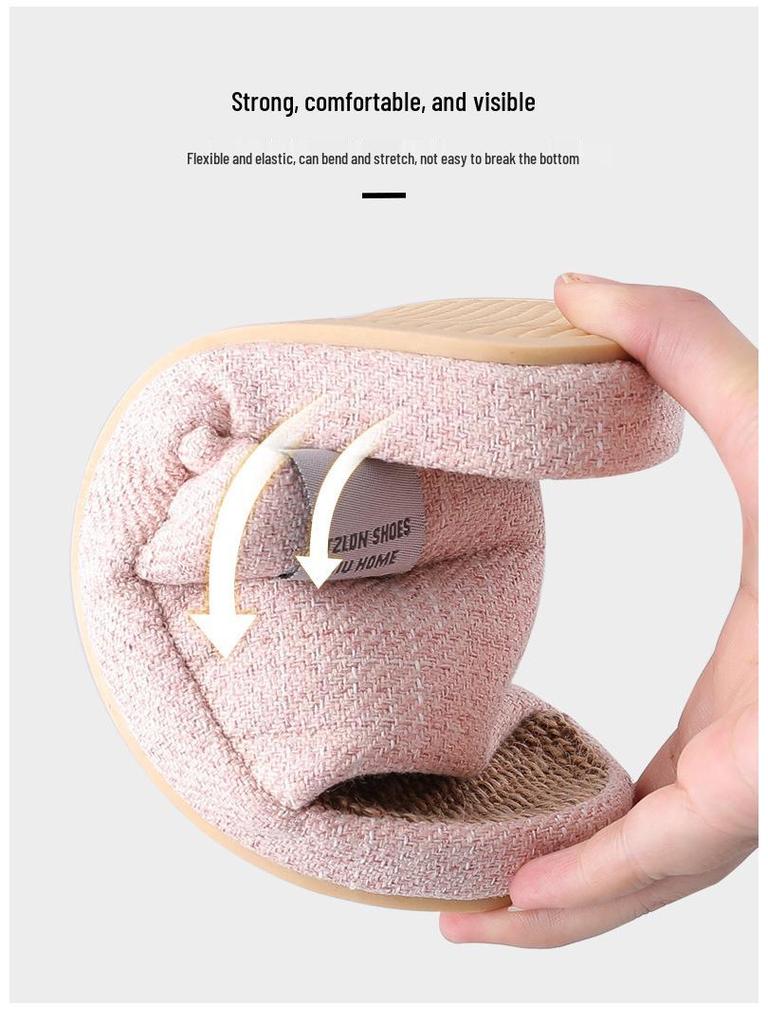 Lidani 2025 Summer Linen Slippers for Women & Men - Non-slip, Breathable, Sweat-absorbent, Indoor Use