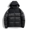 Men's Plus Size Windproof Hooded Cotton Jacket - Thickened with Velvet for Warmth