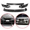 High Quality ABS 4Pcs Car Front Lip Bumper Spoiler Body Kit Glossy Black Carbon Fiber Look For BMW X5 G05 M Sport 2019 To 2026