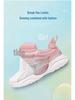 Girls' Summer Breathable Mesh Running Shoes with Rotating Buckle