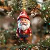 1 Pair Cartoon Figures Pendant Easy To Hang Acrylic Christmas Ornaments Colorful Reusable Hanging Pendant for Festive Home Decor Xmas Tree
