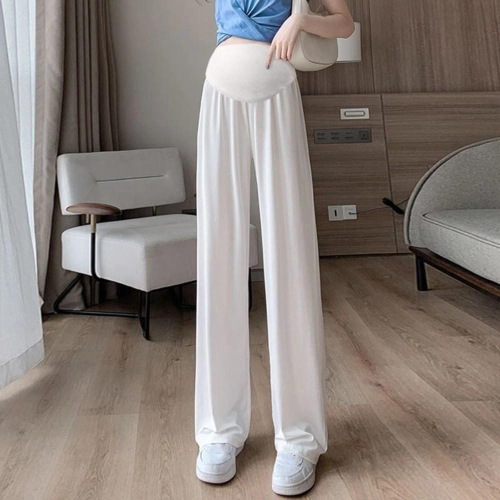 High Waist Straight Leg Pants Loose Wide Leg Pants Woman Fashion Casual Pants Pregnant Female