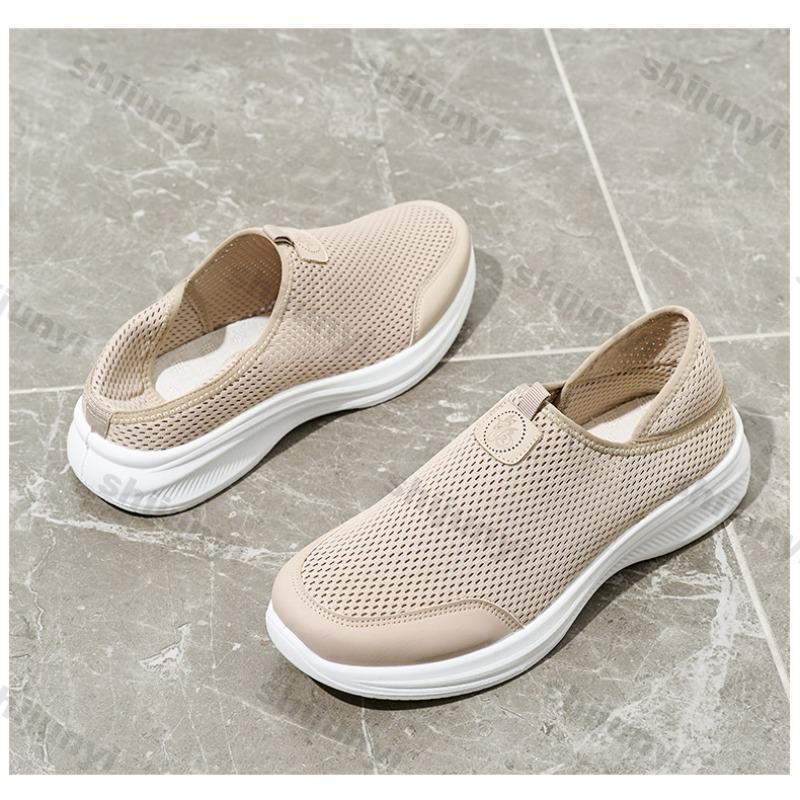 Fashion Couples Sports Shoes 2025 New Mesh Breathable Fly Weave Men's Sneakers Lightweight Comfortable Slip On Women's Casual Shoes