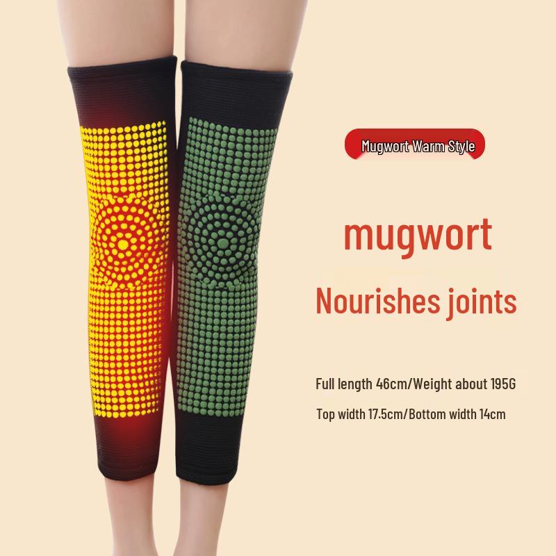 Beifuß Heiz-Kniebandage: Wärme für kalte Beine und Gelenkschmerzlinderung, Unisex Langarm für Herbst und Winter