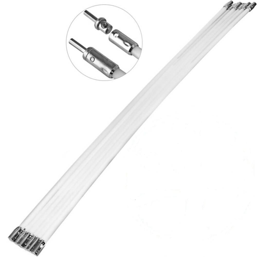 Chimney Brush 100/600mm Long Handle Flexible Rod 100mm Brush Head For Chimney Dryer Pipe Fireplace Inner Wall Roof Cleaning Tool