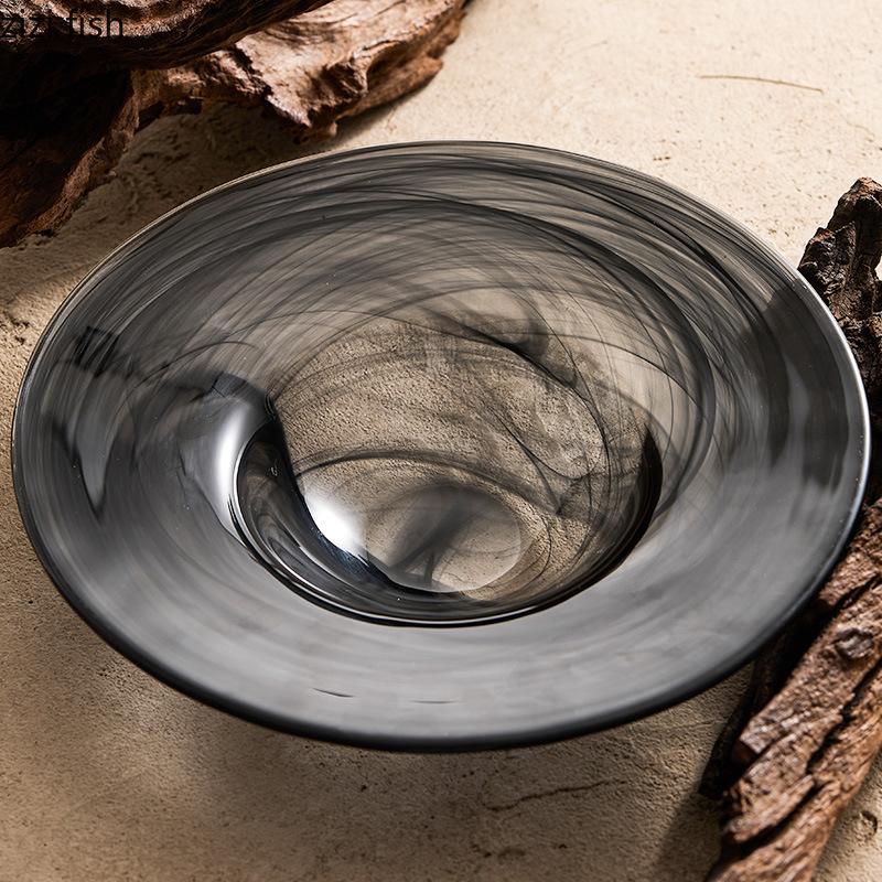 Glass Straw Hat Plate Dining Plates Fruit Dish Salad Bowl Pasta Dish Dessert Bowl Sashimi Plate Serving Plates Dim Sum Dishes
