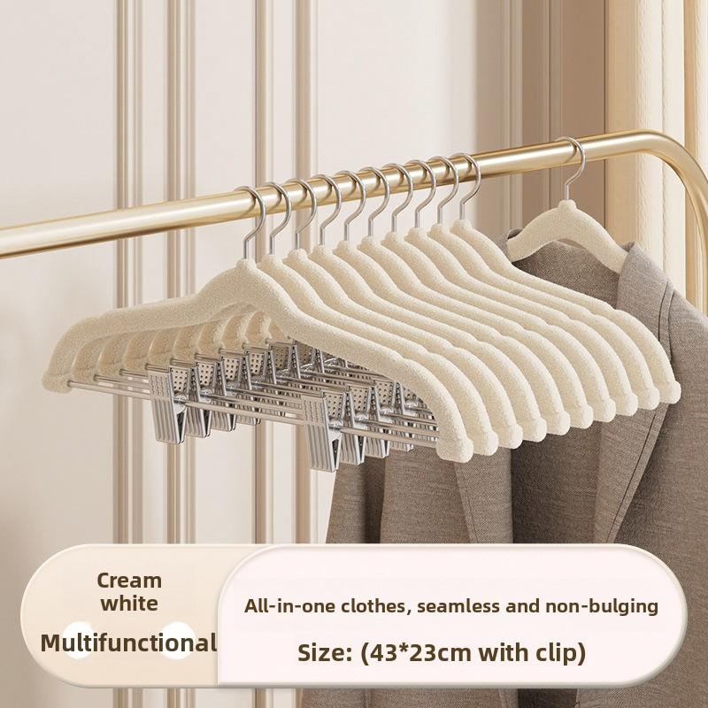 

Дом Балкон Не оставляющий следов Нескользящий с зажимом Вешалка 2 в 1 1PC кремовый