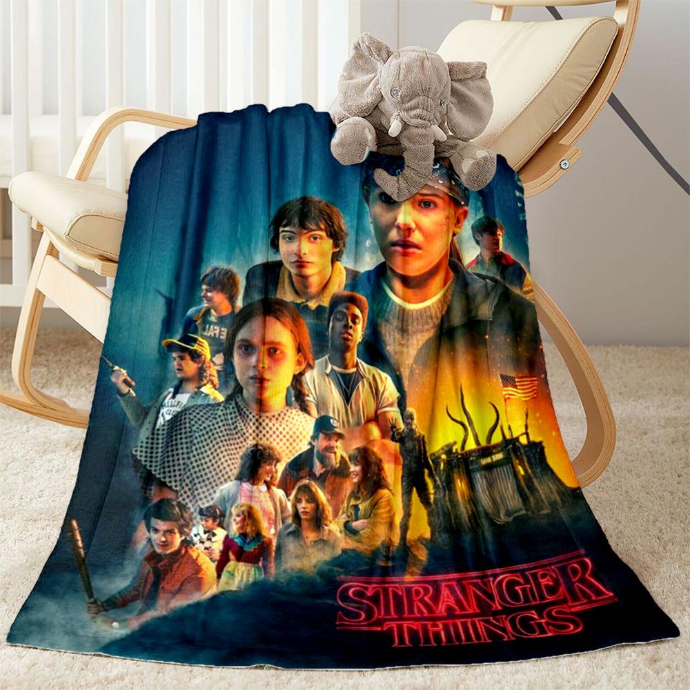Stranger Things Blanket Suitable for sofas,travel, living rooms also a good gift for friends and family Suitable for all seasons.