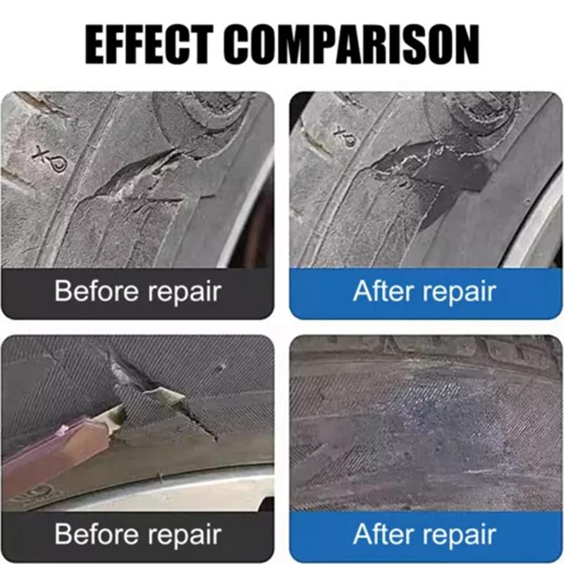 Pegamento para Reparación de Neumáticos Impermeable y Resistente a Altas Temperaturas Sellado Negro Impermeable y Resistente a Altas Temperaturas Adhesivo de Reparación