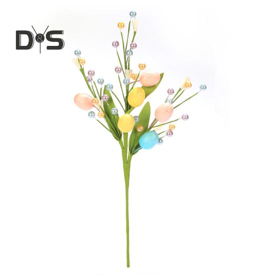 

1 шт/3 шт искусственные пасхальные ягодные стебли с пенопластовыми яйцами декор весенние искусственные цветочные палочки для дома центральные вазы композиции пасхальный декор стола A