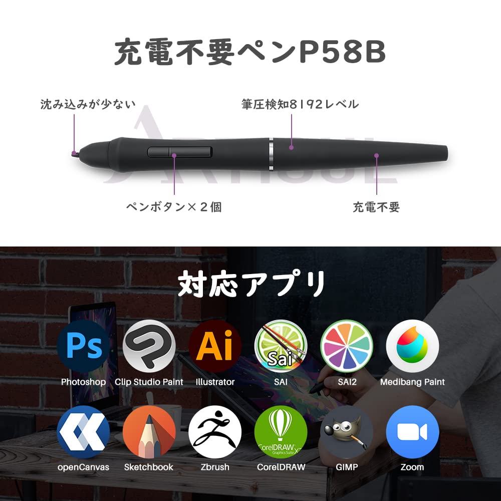 Artisul D16 15.6-inch LCD Tablet with IPS Panel, Supports both LCD and Tablet Modes, Compatible with Mac and Windows