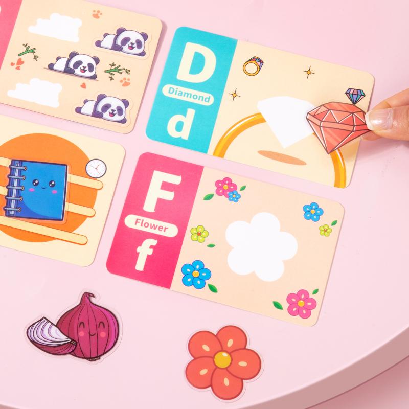 Montessori Reusable Sticker Puzzles Game Book for Kids Sensory Early Education Toy with Coloring And Water Painting Features