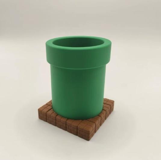 

1 Brick- and Pipe-Shaped Pen Holder with a Drawer | Made of plastic, suitable for desks, offices, and dorm rooms; perfect for st