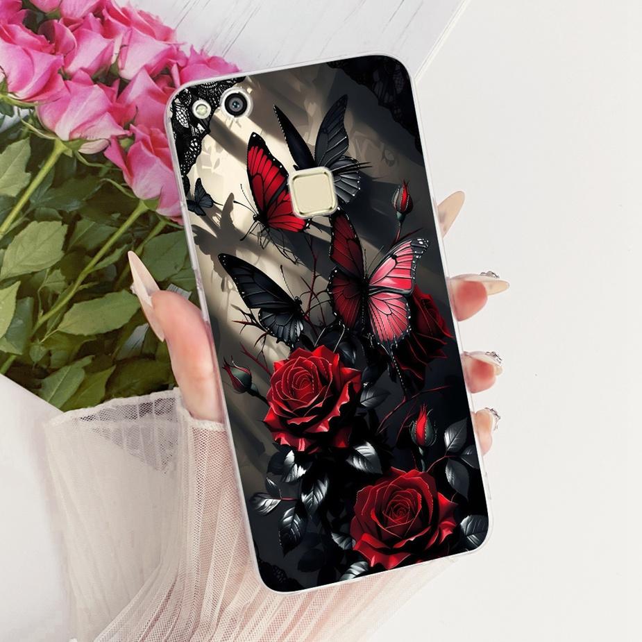 For Huawei P10 Lite Case WAS-LX1 WAS-LX2 Luxury Bow Flowers Painted Cover Soft Slim Phone Case For Huawei P10 Lite P10Lite Shell