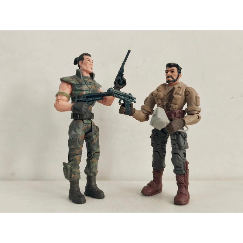 2pcs/lot Lanard the Corps Elite Kenji "Rain" Shinto Vs Zander Crash Baptiste 3.75inch Kid Toy Figure