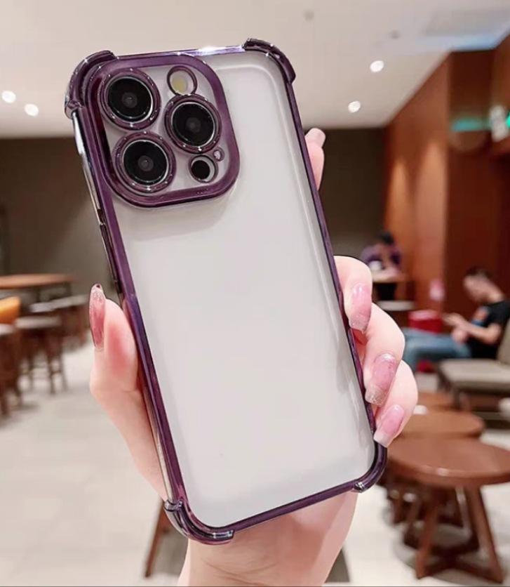 Applicable to iphone11promax airbag mobile phone case to map anti-drop electroplating 11 advanced sense 11pro transparent