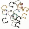 16G Titanium Steel Lip Ring for Men and Women - Stainless Steel Body Piercing Jewelry
