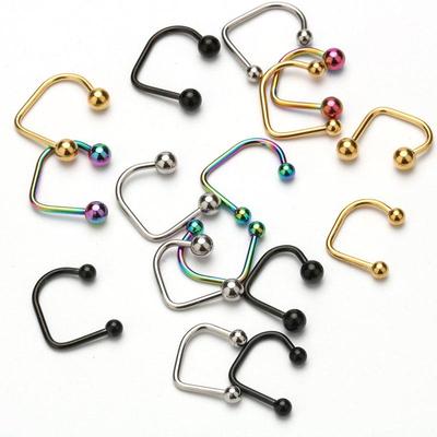 16G Titanium Steel Lip Ring for Men and Women - Stainless Steel Body Piercing Jewelry