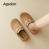 Thick-soled Muller Shoes Women's New Winter Velvet Retro Soft-soled Pregnant Women One-pedal Single Shoes