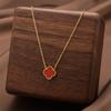 High-Grade Four-Leaf Clover Necklace Light Luxury Titanium Steel Does Not Lose Colour Jewelry Simple Temperament Female Collarbone Chain