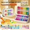 Large Capacity Washable Acrylic Marker Set with Soft Tip and Paint Brushes for Kids' Art Class