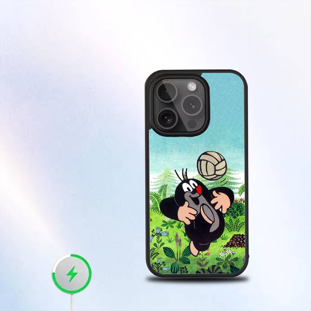 Cartoon Littles Mole Phone Case For iPhone 16,15,14,13,12,11,Pro,Max,Plus,Mini,SE New Magsafe Magnetic Wireless Charging