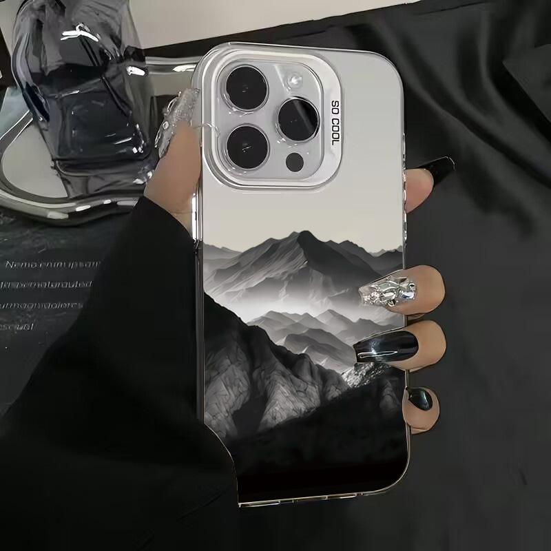 Pouzdro na telefon Pro iPhone 16E Pouzdra Pro iPhone 16 14 13 11 12 Pro Max 7 8 16 Plus XR XS X SE2 Barevný kryt s potiskem horského výhledu