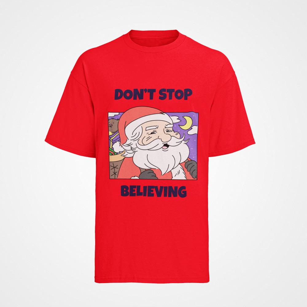 

T-Shirt Bio Baumwolle Merry Xmas Weihnachte Lustig Chrismas dont stop beliving 2XL