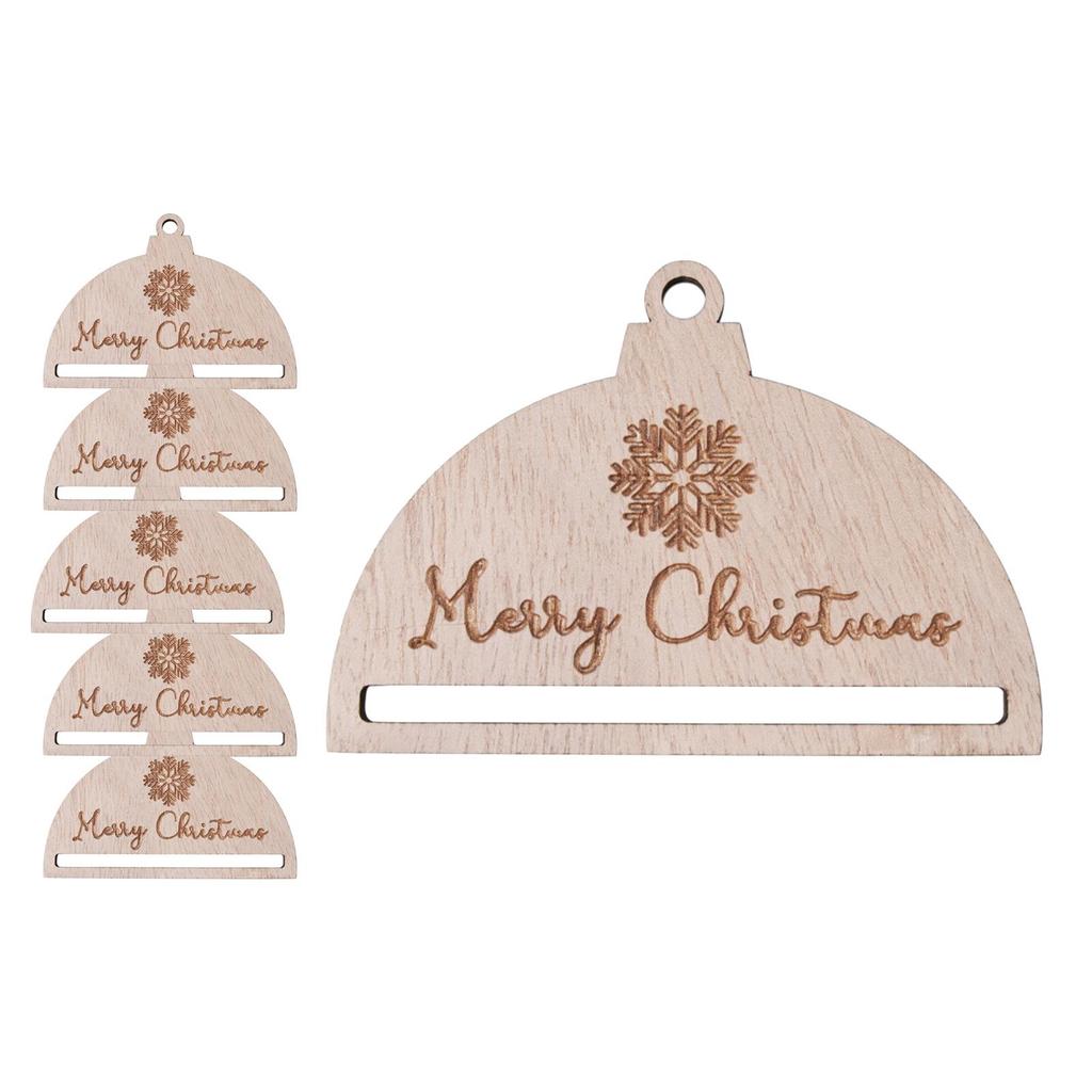 6x Macrame Ornaments Christmas Ornament DIY Semi Circle Hanging Pendants