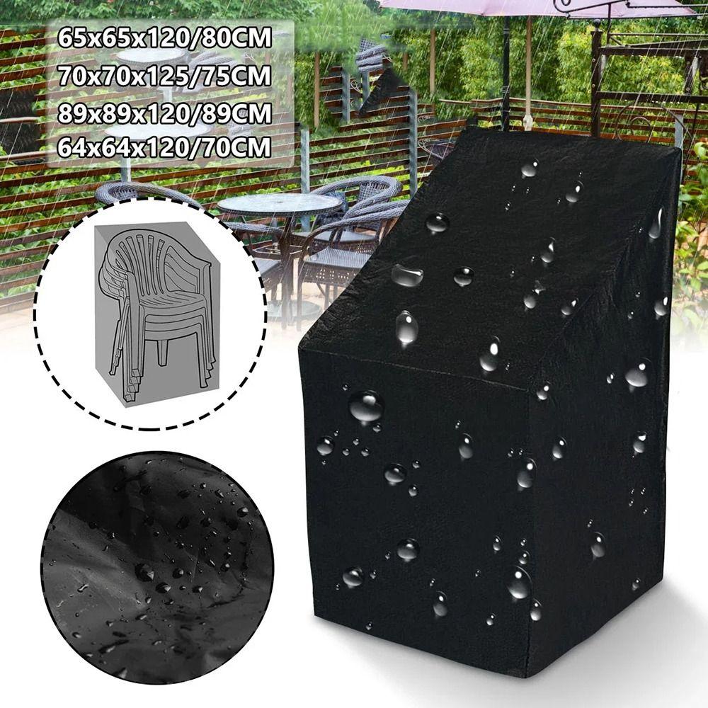 1Pcs Single Chair Garden Chair Cover 210D Polyester Cloth Outdoor Dustproof Cover Stacking Waterproof Chair Protector