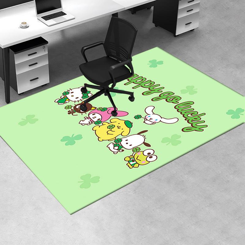 Office Rug Hello Kitty, Lucky Charms Anti-Slip Rug, Machine Washable for Living Room, Bedroom, Office, Multiple Sizes, Bedroom Mat, Decorative Mat, Du