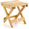 Lawei Bambus Klapp-Trittschemel - 30 cm Höhe Bambus Duschhocker Hocker Spa Bad Sitz Stühle für Dusche, Beinrasur und Fußstütze